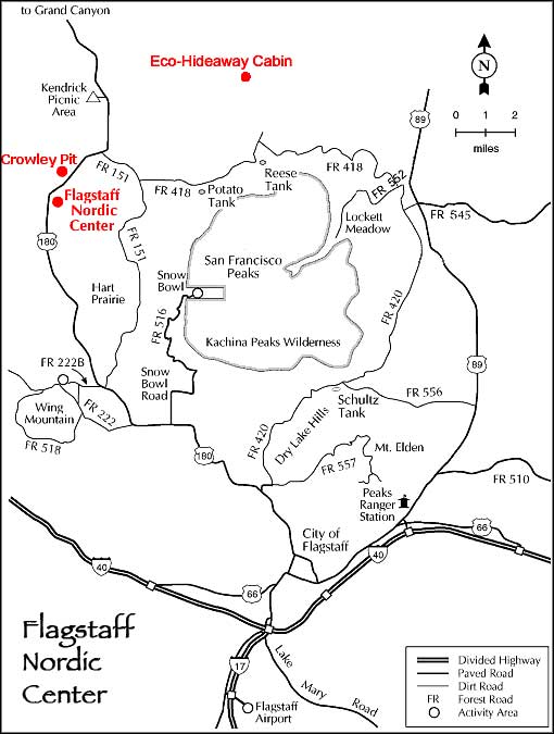 Flagstaff Nordic Ski Area map