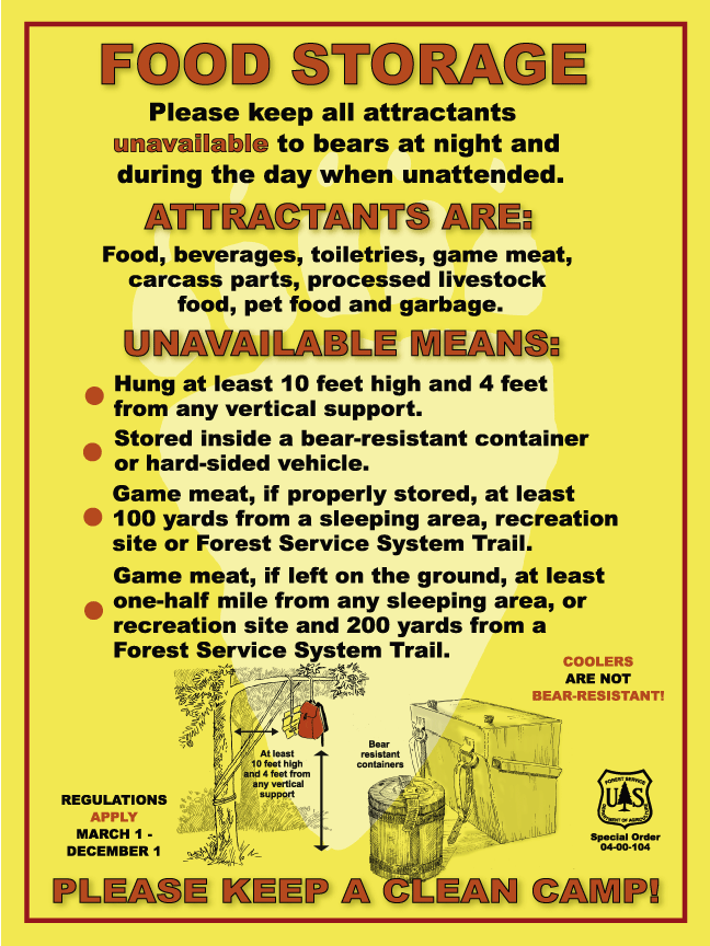 Bear Country Warning Poster