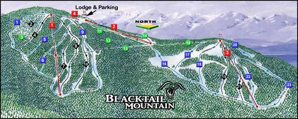 Blacktail Mountain Ski Area, Lakeside, Montana