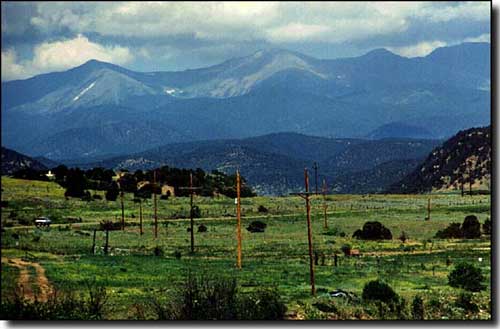 the view west from Weston, Colorado