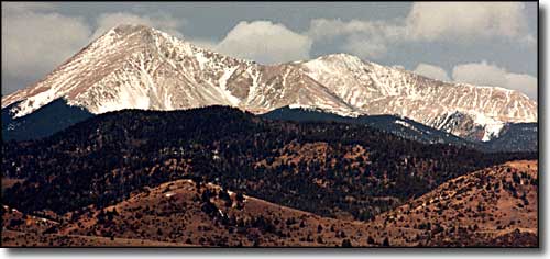Mount Lindsey and Point 13,858, from the southeast