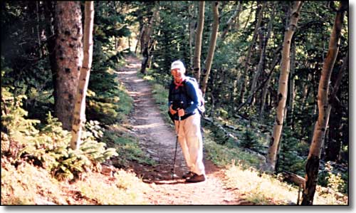 Bill hiking the West Peak Trail
