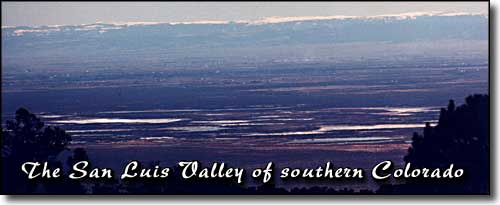 view across the San Luis Valley