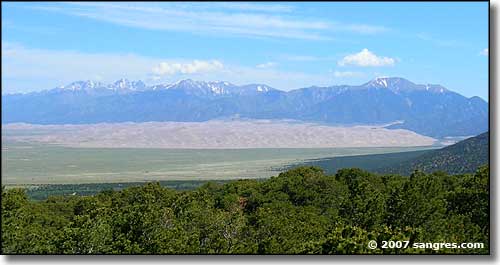 Great Sand Dunes from Zapata Falls Recreation Area