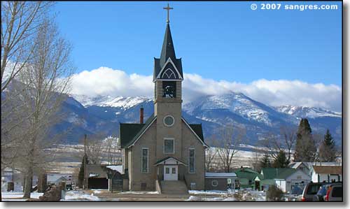 The historic Hope Lutheran Church in Westcliffe