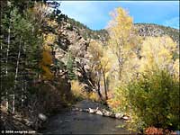 Gold Medal fishing stream in Cimarron Canyon