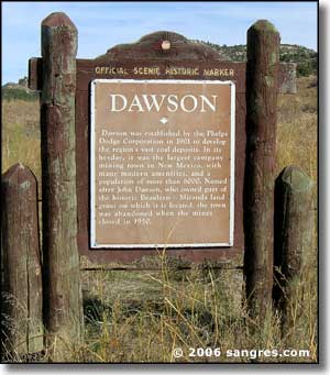 Historical marker at the Dawson Cemetery
