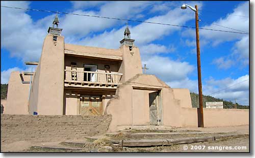 Old mission church in Las Trampas, New Mexico