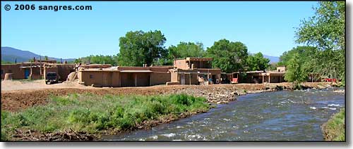 the creek at Taos Pueblo