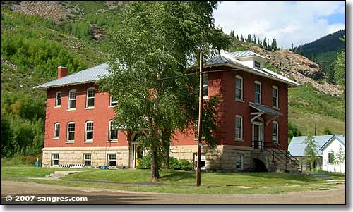 The old schoolhouse in Silverton, Colorado