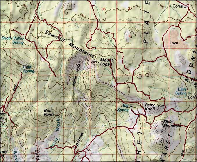 Mount Logan Wilderness map