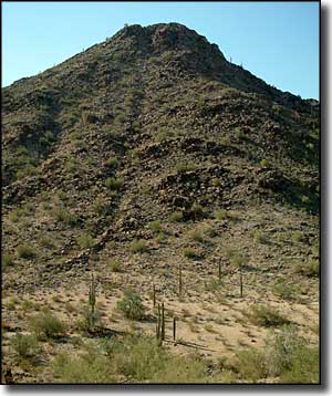 A volcanic plug in the North Maricopa Mountains Wilderness