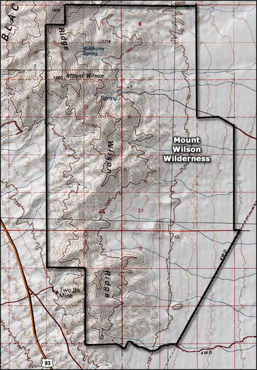 Mount Wilson Wilderness map