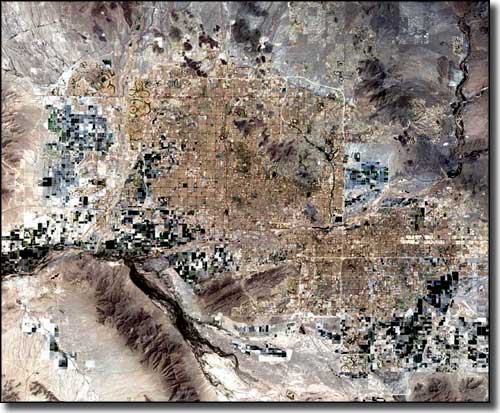Phoenix Metro area, Landsat photo
