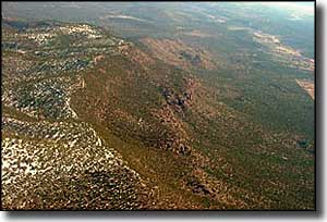 Aerial view of Juniper Mesa Wilderness