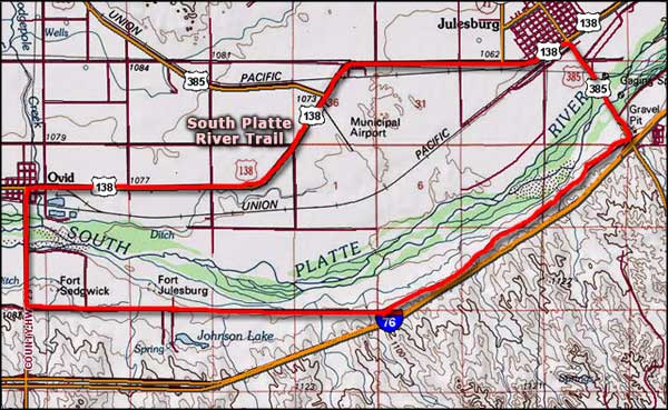 South Platte River Trail Scenic Byway map