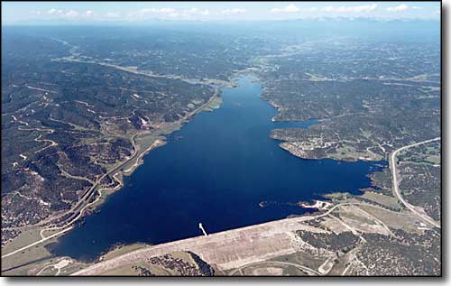 Aerial view of Trinidad Lake