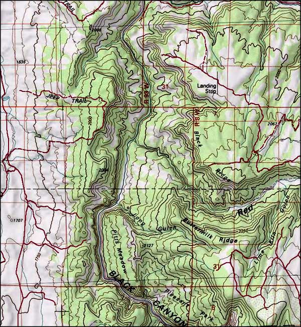 Gunnison Gorge Wilderness map