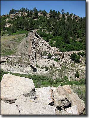 The ruins of Castlewood Dam at Castlewood Canyon State Park