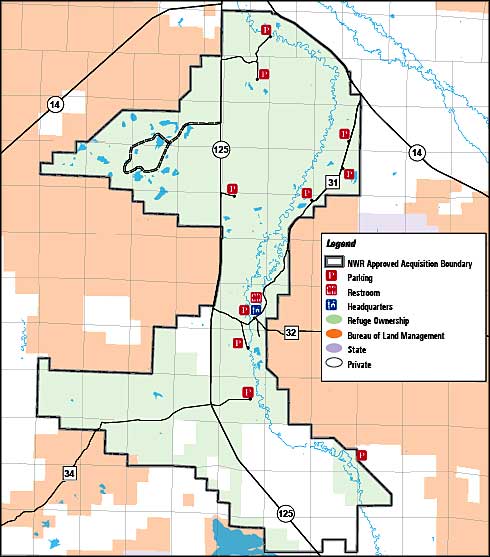 Arapaho National Wildlife Refuge map