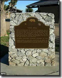 Commemorative plaque at Yuha Well, Juan Bautista de Anza National Historic Trail