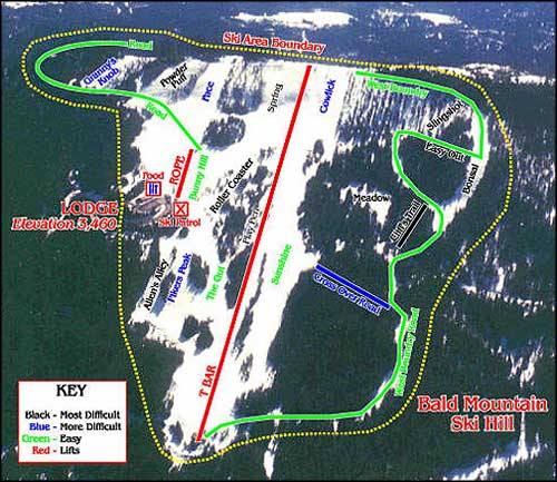 Bald Mountain Ski Area trails map