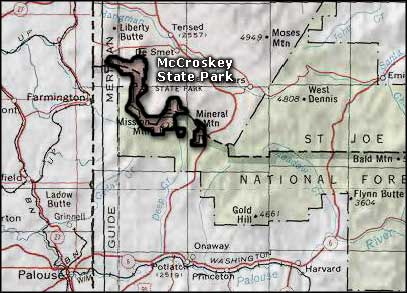 McCroskey State Park area map