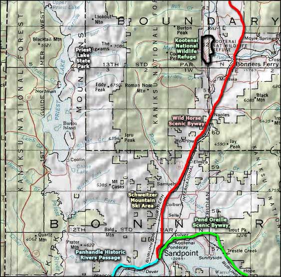 Priest Lake State Park area map