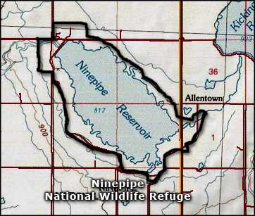 Ninepipe National Wildlife Refuge map