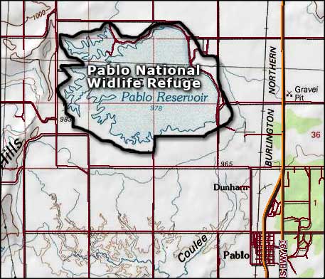 Pablo National Wildlife Refuge map