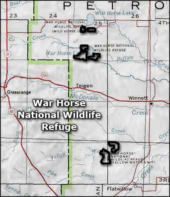 War Horse National Wildlife Refuge area map