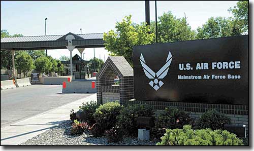 Main gate at Malmstrom Air Force Base