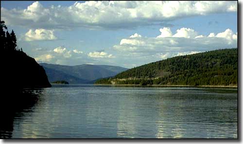 Lake Koocanusa in northwestern Montana