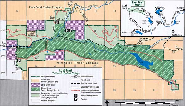Lost Trail National Wildlife Refuge map