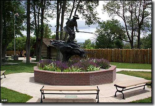 The memorial to Snowshoe Thompson