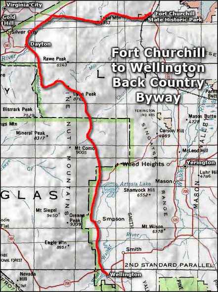 Fort Churchill to Wellington Back Country Byway area map