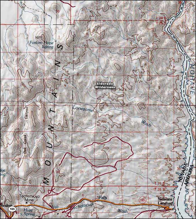 Eldorado Wilderness map