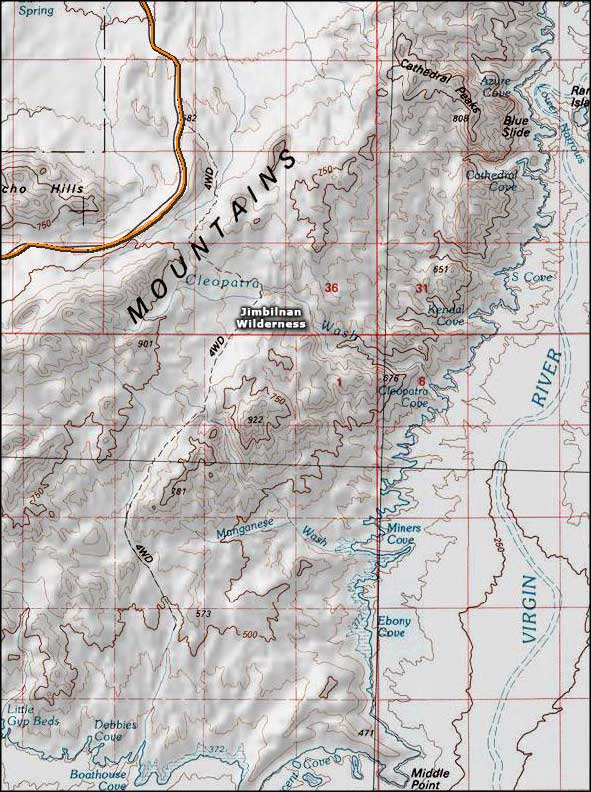 Jimbilnan Wilderness map
