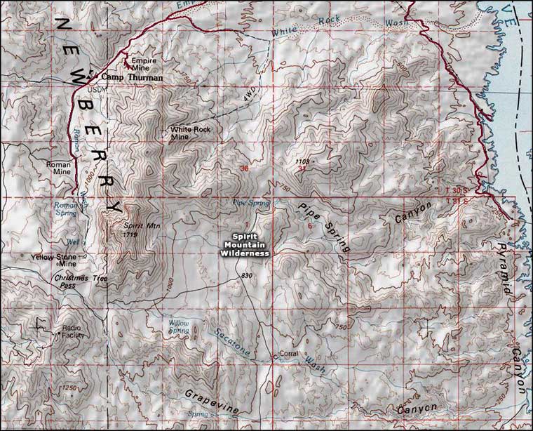 Spirit Mountain Wilderness map
