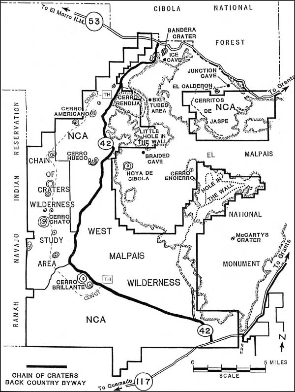Chain of Craters Back Country Byway map
