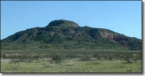 Tucumcari Mountain, on the eastern side of New Mexico along Historic Route 66