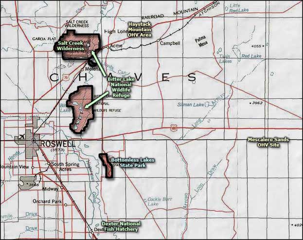 Salt Creek Wilderness area map