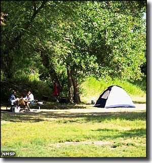 Tent campers at Caballo Lake State Park