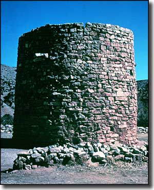 The Torreon: a stone tower that early settlers in Lincoln hid in during Indian attacks
