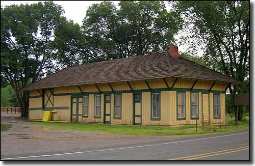 The old Capitan Train Depot, now part of Smokey Bear Historical Park