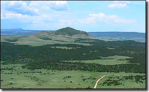 Sierra Grande in the distance, from the summit of Capulin Volcano