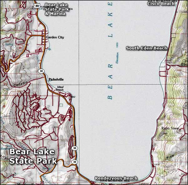 Bear Lake State Park map