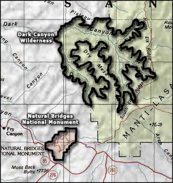 Dark Canyon Wilderness map