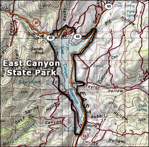 East Canyon State Park map