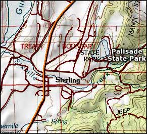 Palisade State Park area map